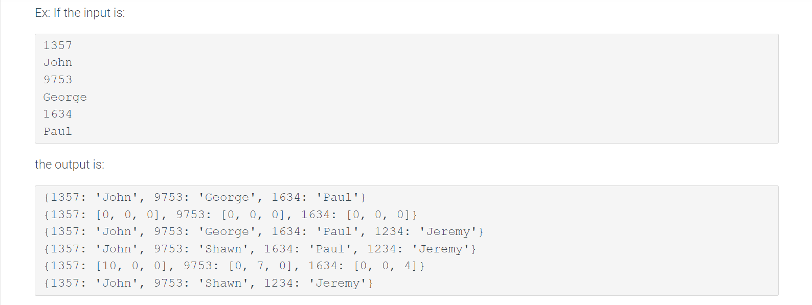 Solved Given The User Inputs Complete A Program That Does Chegg