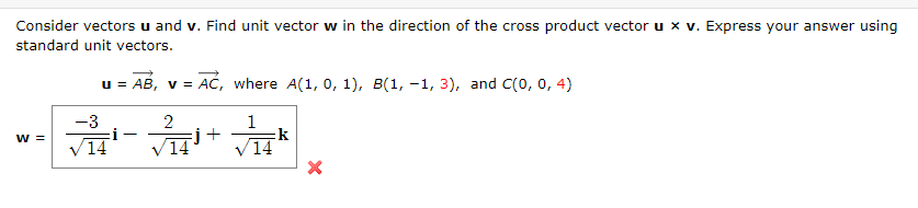 Solved Consider Vectors U And V Find Unit Vector W In The Chegg