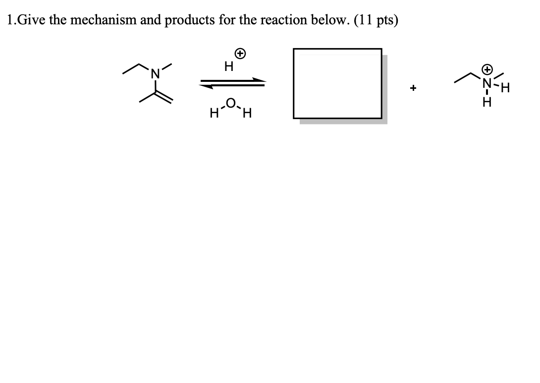 Solved Give The Mechanism And Products For The Reacti