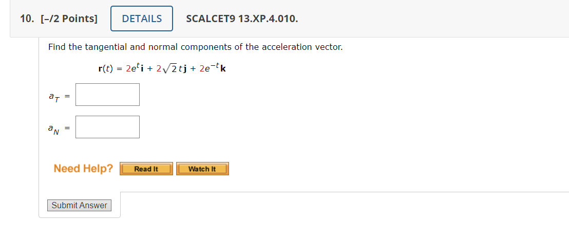 Solved 10 2 Points SCALCET9 13 XP 4 010 Find The Chegg