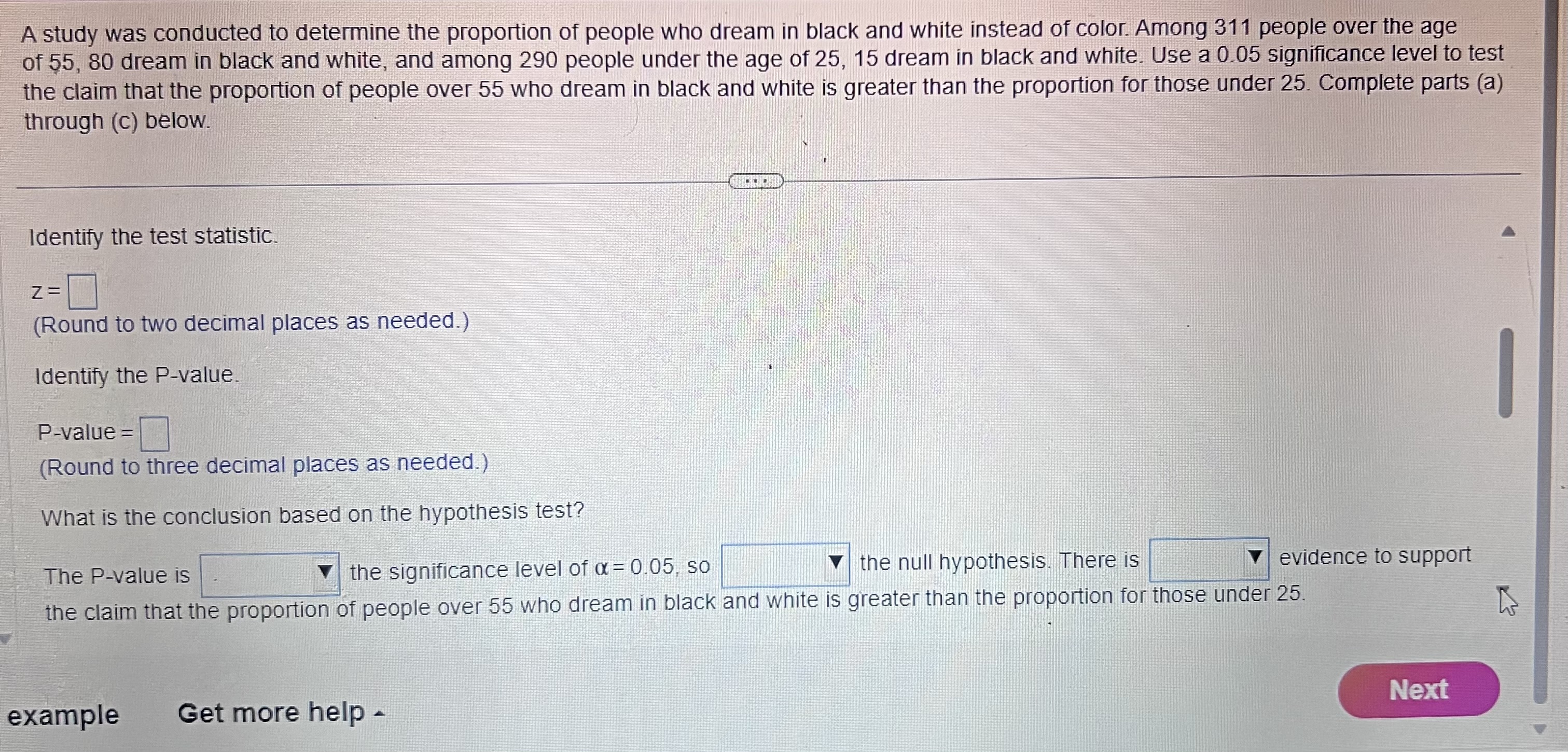 Solved A Study Was Conducted To Determine The Proportion Of Chegg