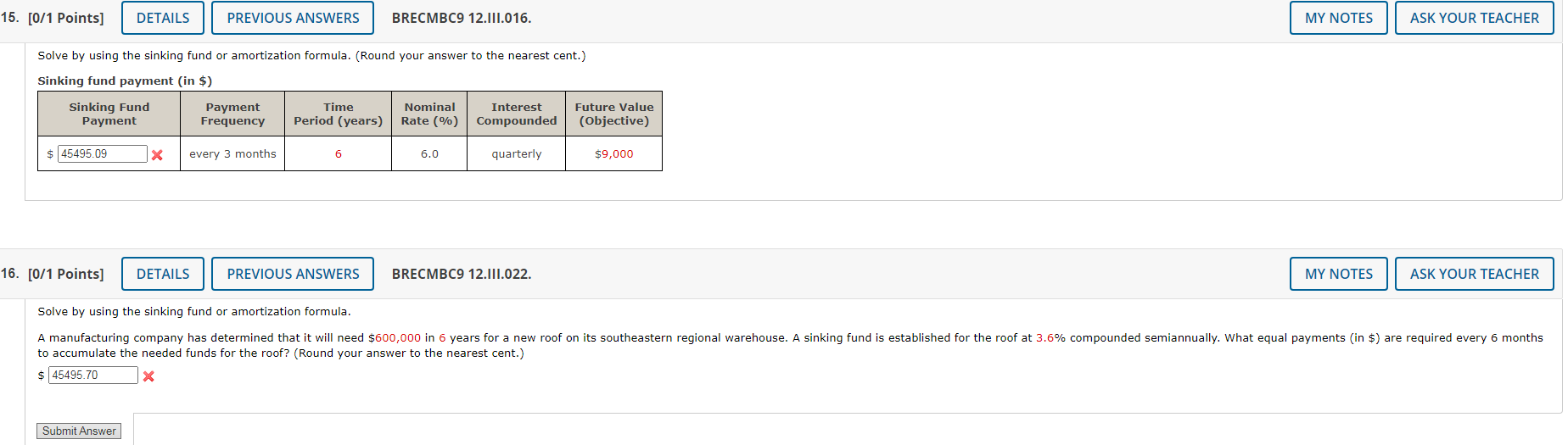 Solved Points Details Previous Answers Brecmbc Chegg