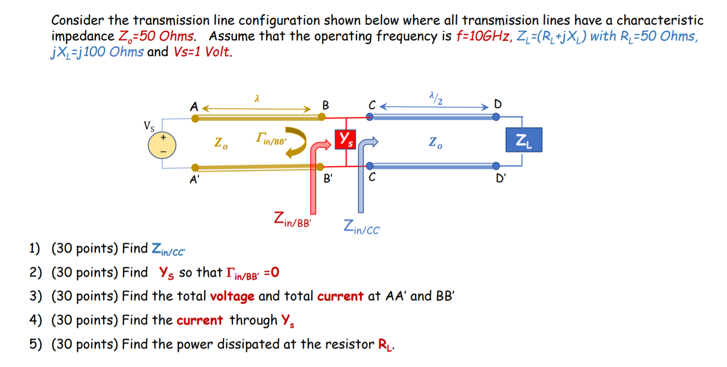 Solved Consider The Transmission Line Configuration Shown Chegg