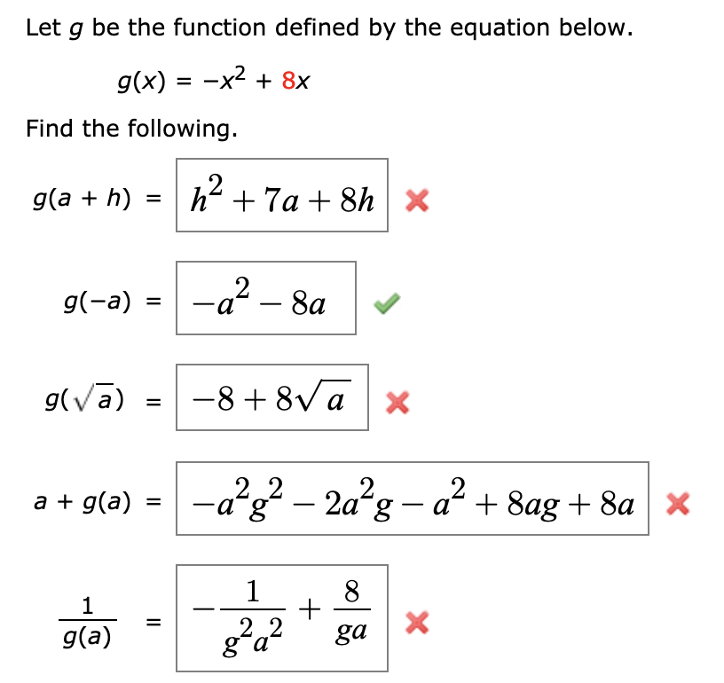 Solved Let G Be The Function Defined By The Equation Below Chegg