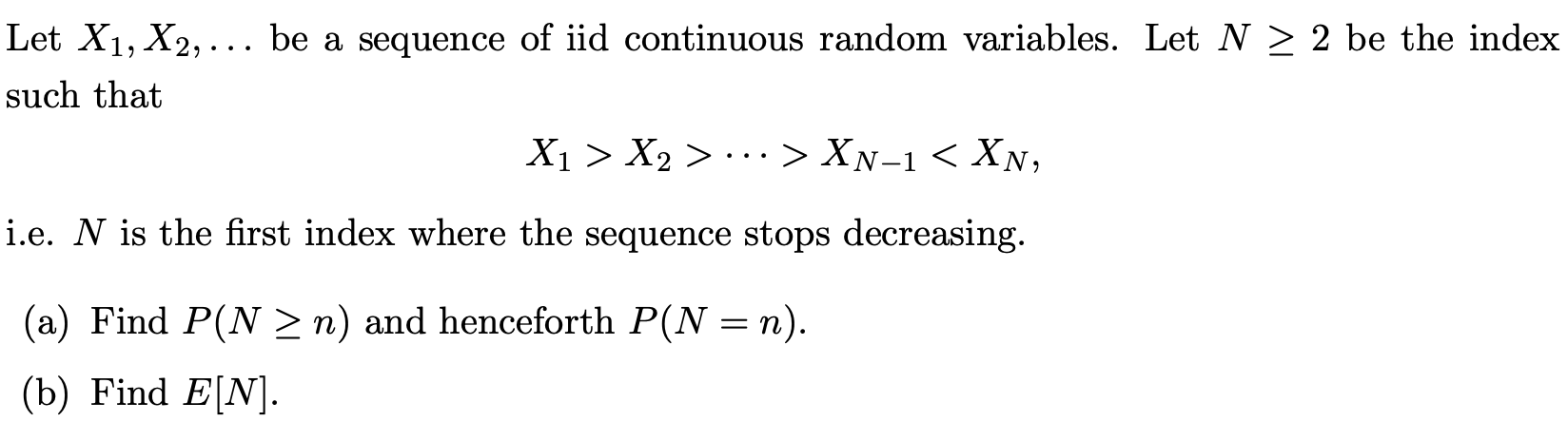 Let X X Be A Sequence Of Iid Continuous Chegg