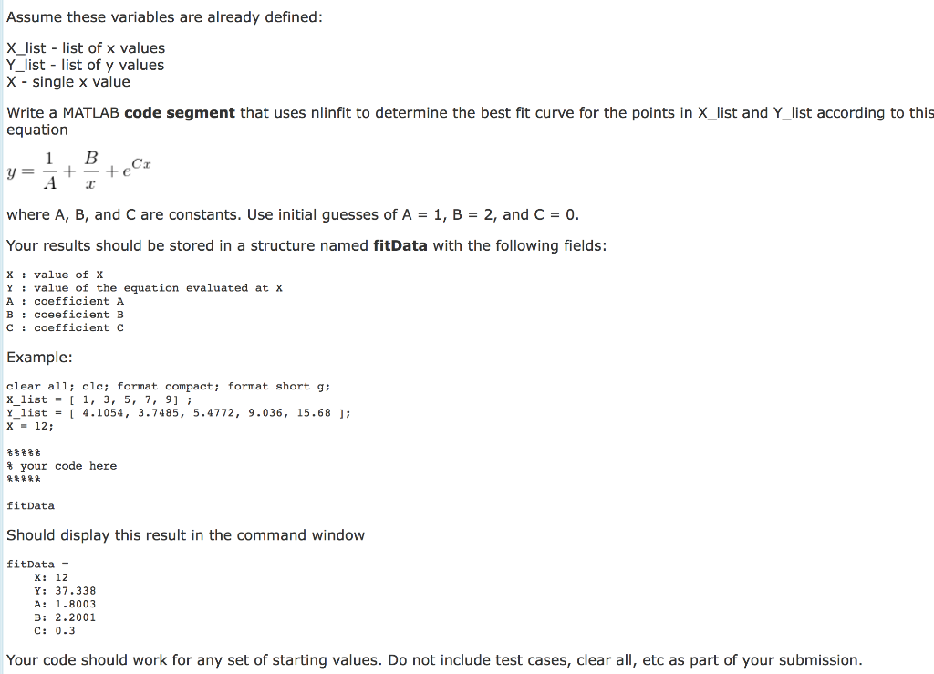 Solved Assume These Variables Are Already Defined X List Chegg