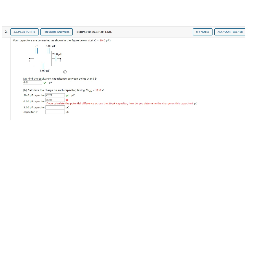 Solved 3 32 8 33 POINTS PREVIOUS ANSWERS SERPSE 10 Chegg