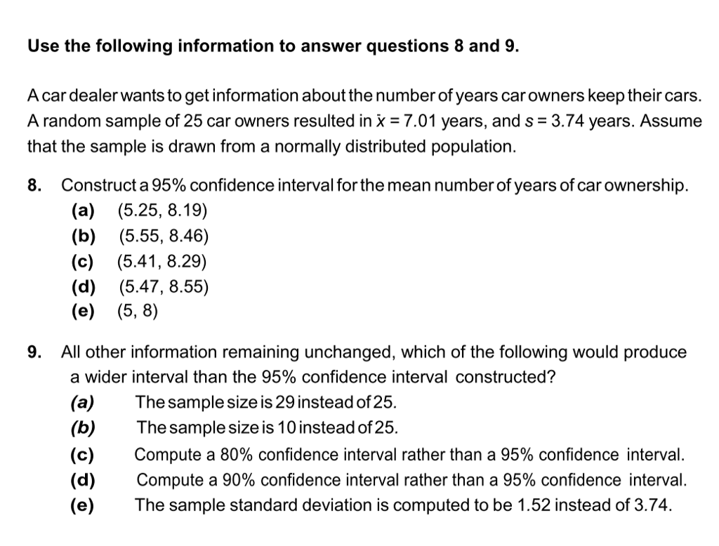 Solved Use The Following Information To Answer Questions Chegg