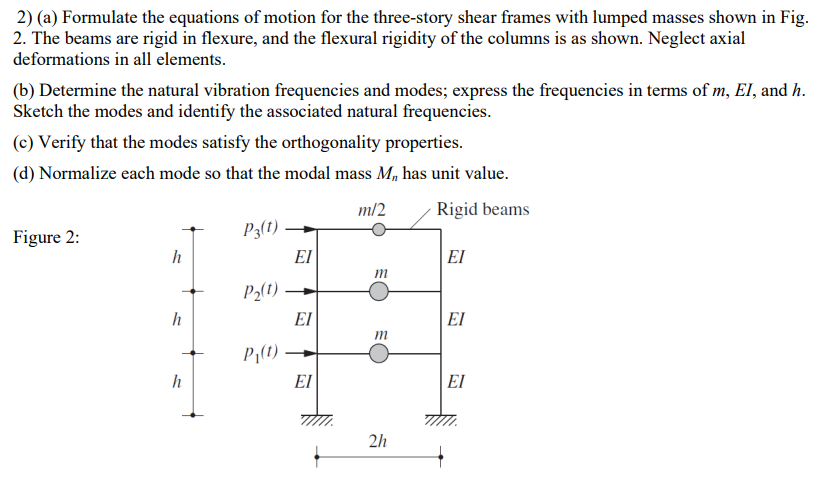 A Formulate The Equations Of Motion For The Chegg