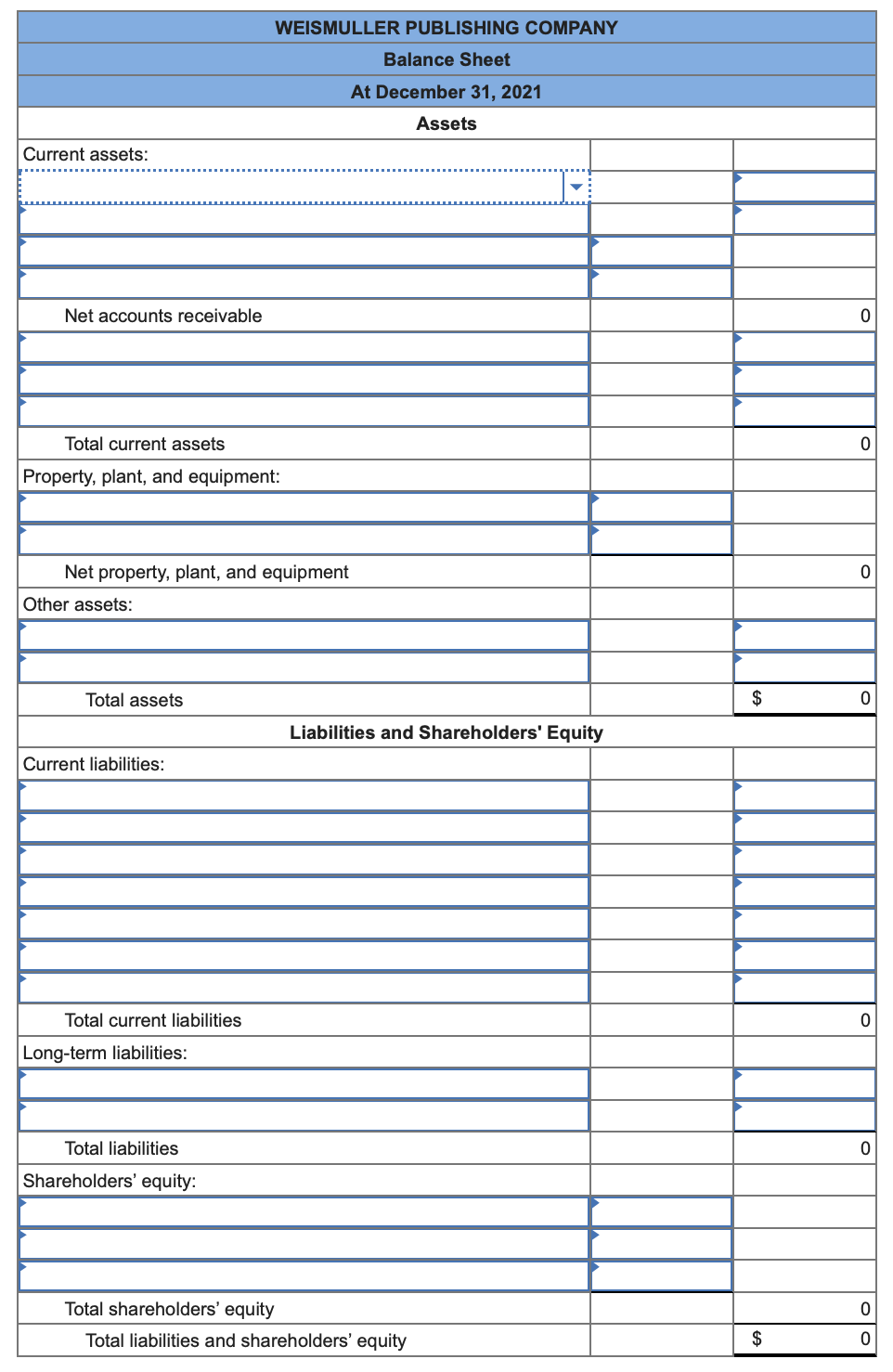 Solved Problem Algo Balance Sheet Preparation Lo Chegg