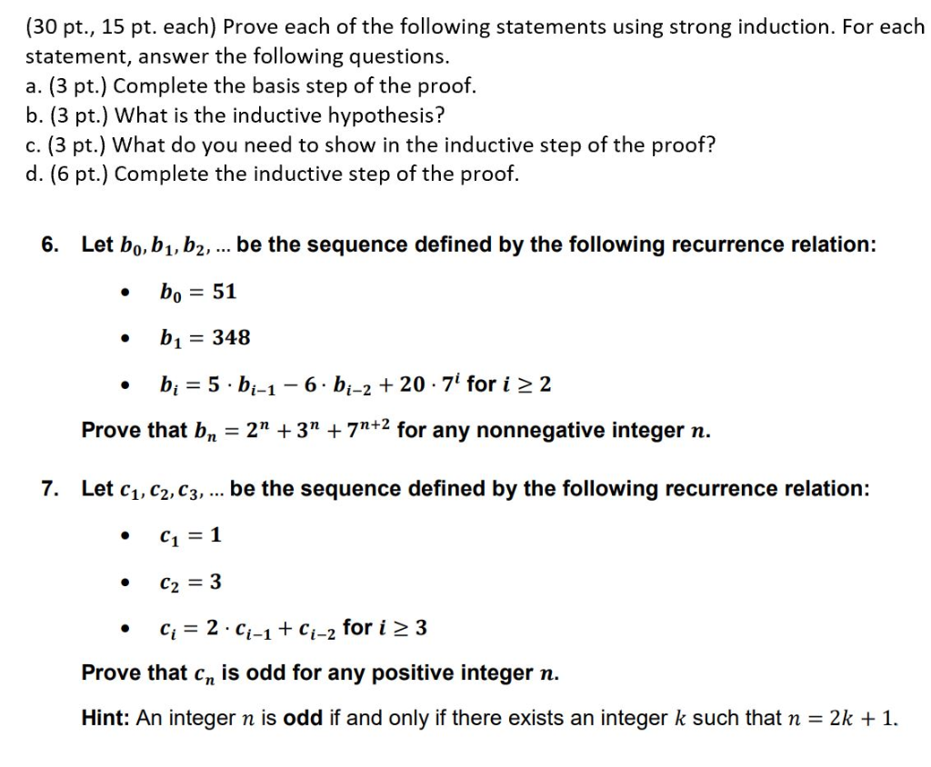 Solved Pt Pt Each Prove Each Of The Following Chegg