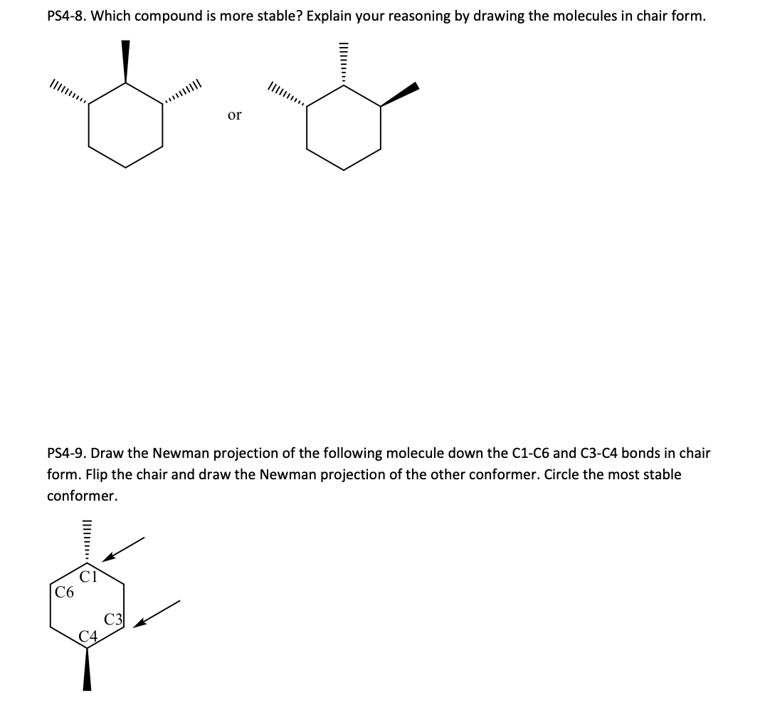 Solved Ps Draw The Newman Projection Of The Following Chegg