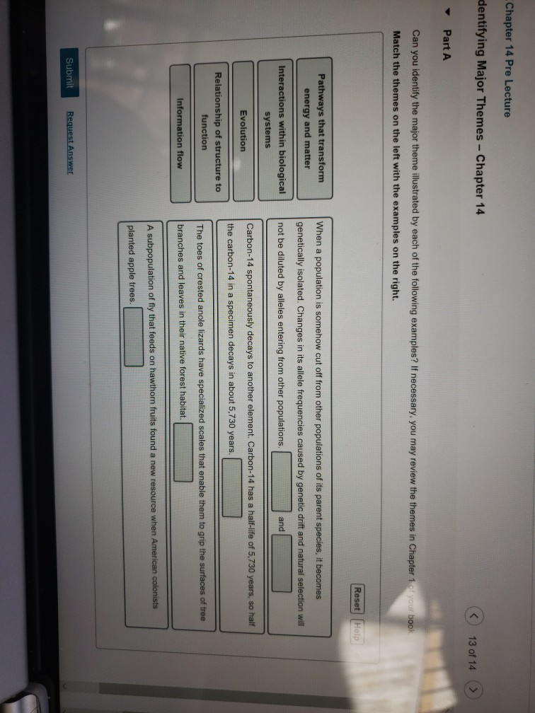 Solved Chapter 14 Pre Lecture Dentifying Major Themes Chegg