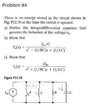 Solved There Is No Energy Stored In The Circuit Shown I