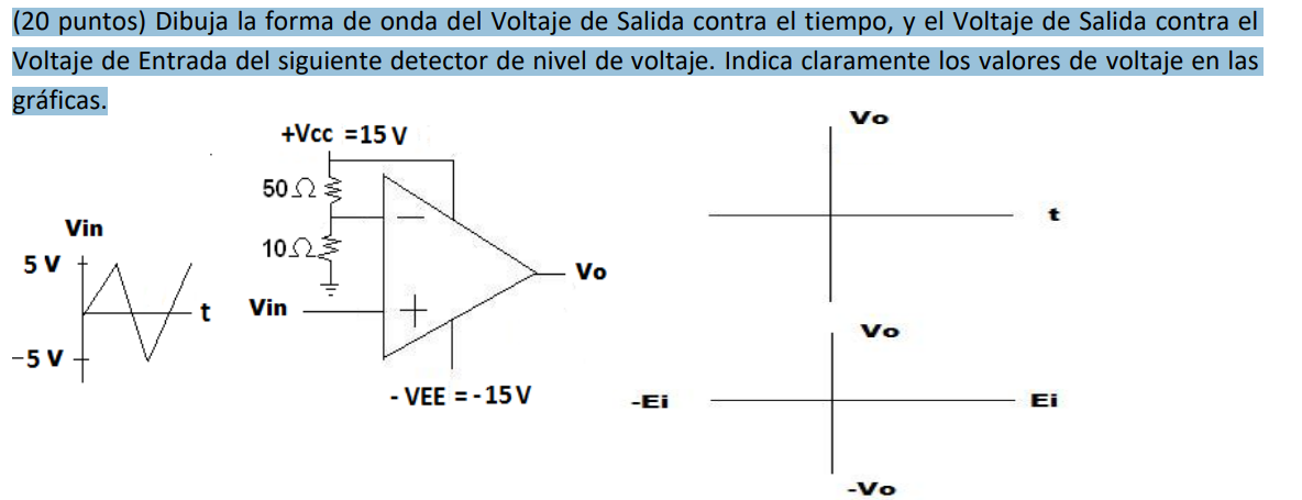 Solved Draw The Waveform Of The Output Voltage Against Time Chegg