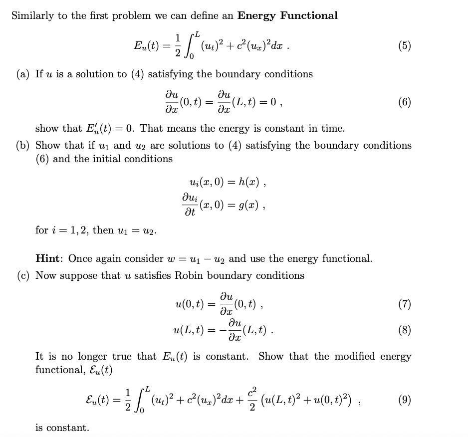 Solved 2 Now Consider The One Dimensional Wave Equation Chegg