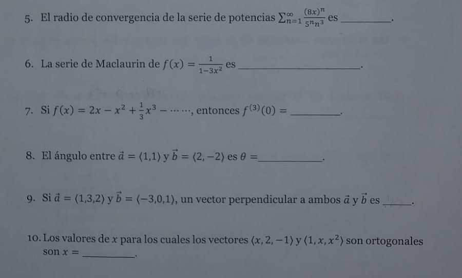 Resuelto 5 El Radio De Convergencia De La Serie De Potencias Chegg