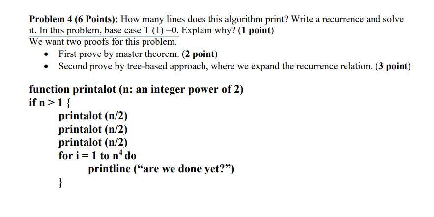 Solved Problem 4 6 Points How Many Lines Does This Chegg