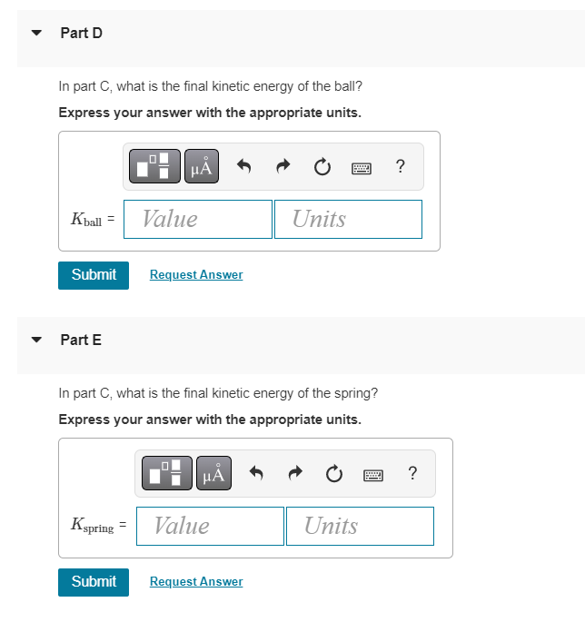 Solved ConstantsIn Part C What Is The Final Kinetic Energy Chegg