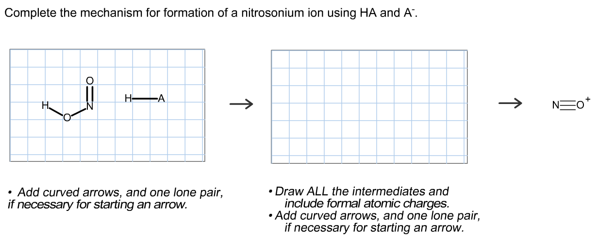 Solved Complete The Mechanism For Formation Of A Nitrosonium Chegg