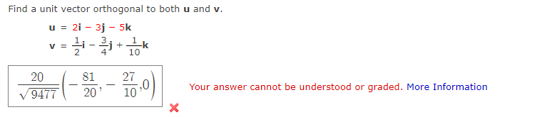 Solved Find A Unit Vector Orthogonal To Both U And V U Chegg