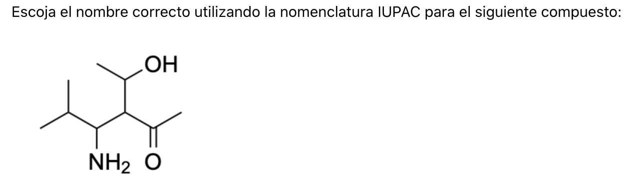 Solved Escoja El Nombre Correcto Utilizando La Nomenclatura Chegg