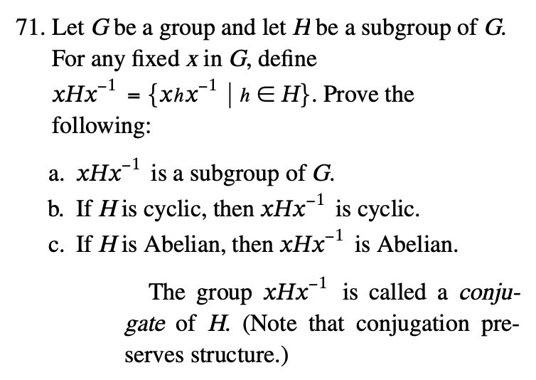 Solved Let G Be A Group And Let H Be A Subgroup Of G For Chegg