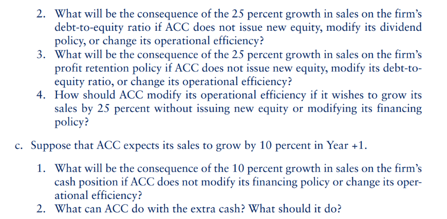 Solved Sustainable Growth Analysis Return To Allied Chegg