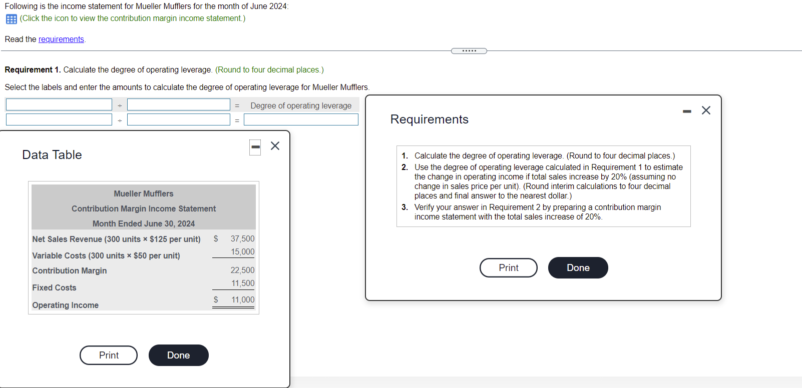 Solved Following Is The Income Statement For Mueller Chegg