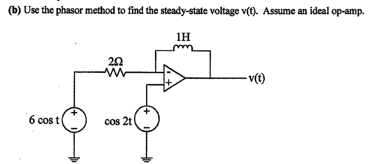 Solved B Use The Phasor Method To Find The Steady State Chegg