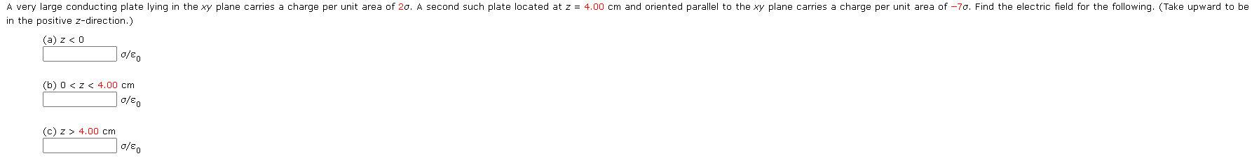 Solved A Very Large Conducting Plate Lying In The Xy Plane Chegg