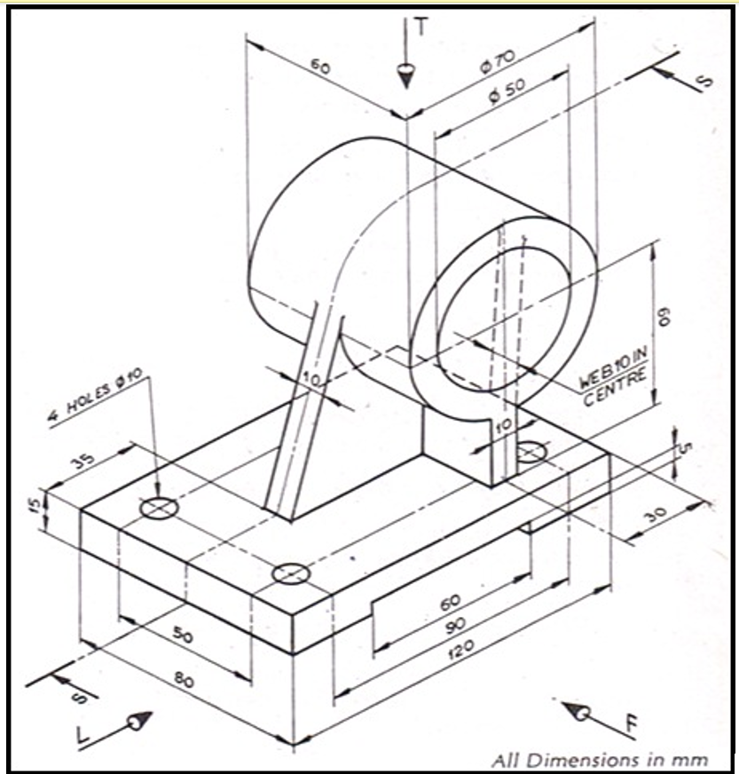 Solved Draw Sectional Front View S S Complete Side View Chegg