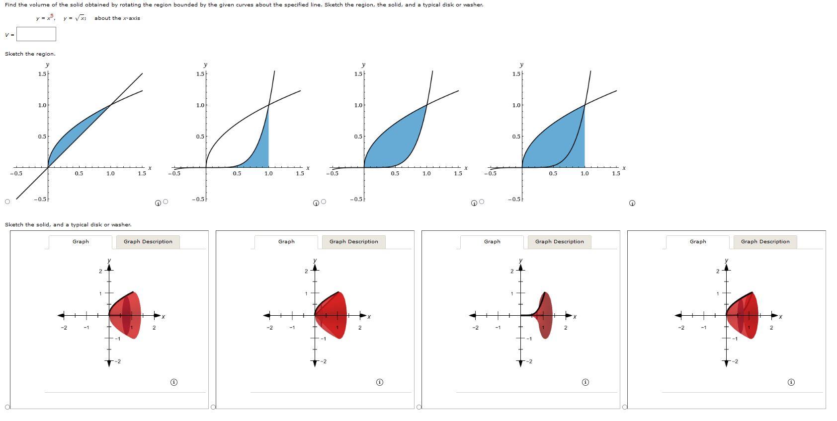 Solved Find The Volume Of The Solid Obtained By Rotating The Chegg