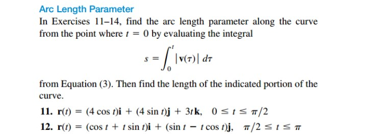 Solved Arc Length Parameter In Exercises Find The Arc Chegg