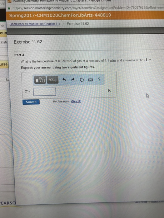 Chapter 10 chemistry homework