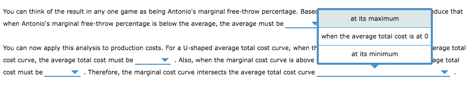 Solved The Marginal Average Rule Consider The Following Chegg