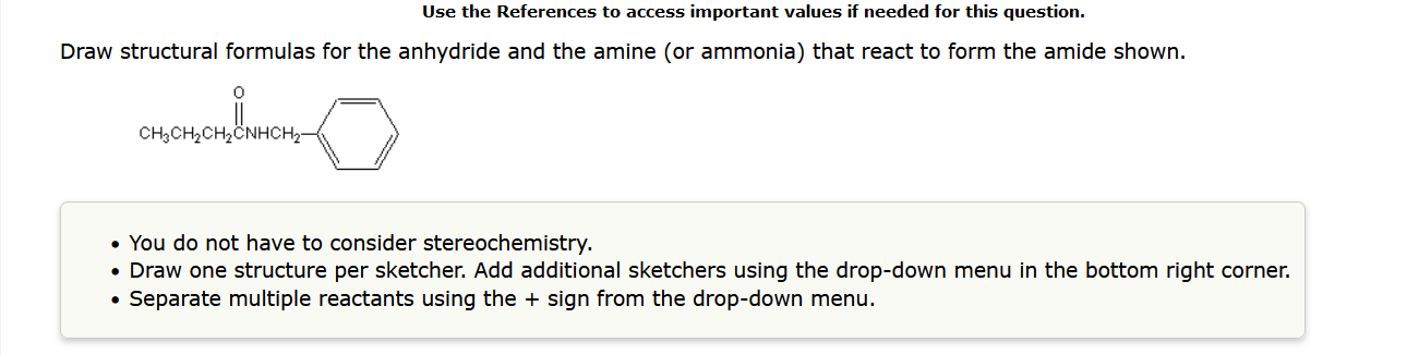 Solved Draw Structural Formulas For The Anhydride And The Chegg