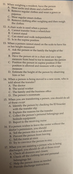 Solved Circle The Best Answer Admission To A Hospital Or Chegg