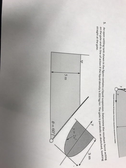 Solved An Open Settling Tank Shown In The Figure Contains A Chegg