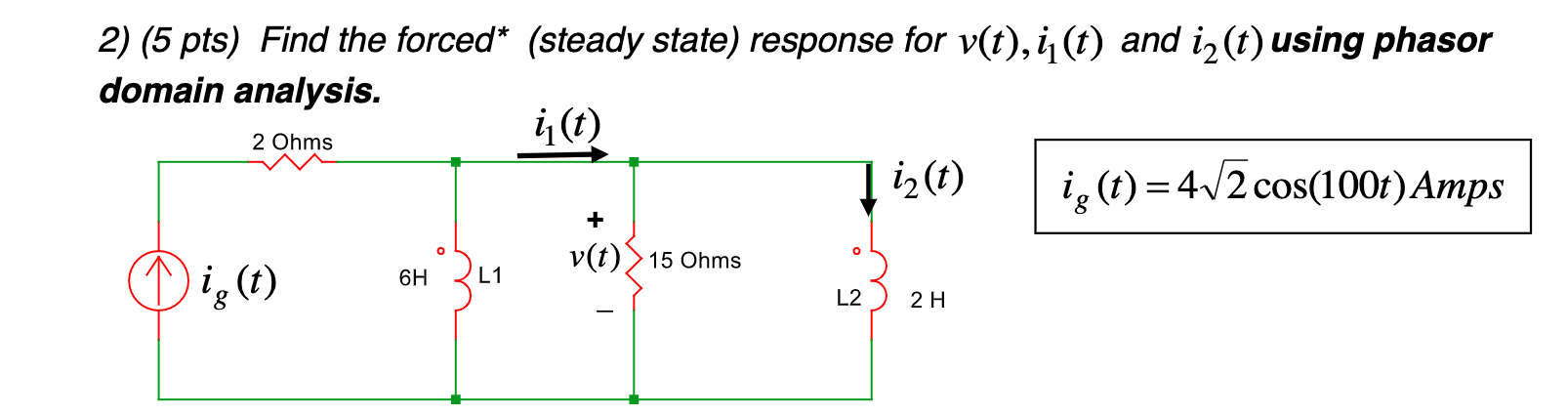 Solved 2 5 Pts Find The Forced Steady State Response Chegg