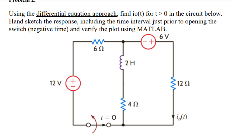 Solved Using The Differential Equation Approach Find Io T Chegg