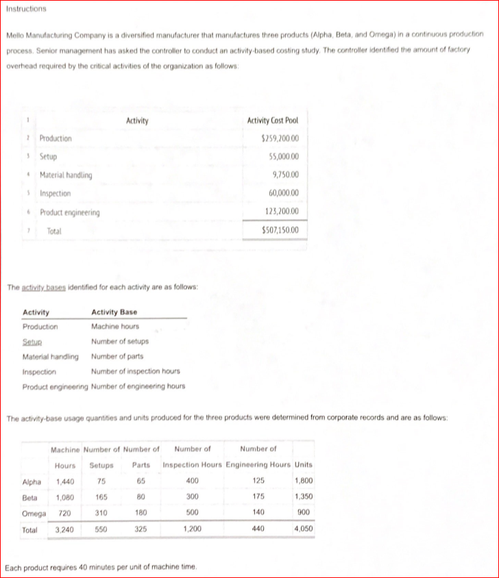 Solved Instructions Mello Manufacturing Company Is A Chegg