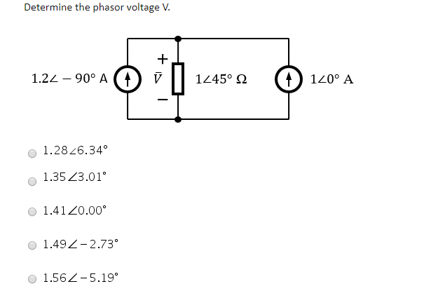 Solved Determine The Phasor Voltage V A I Chegg