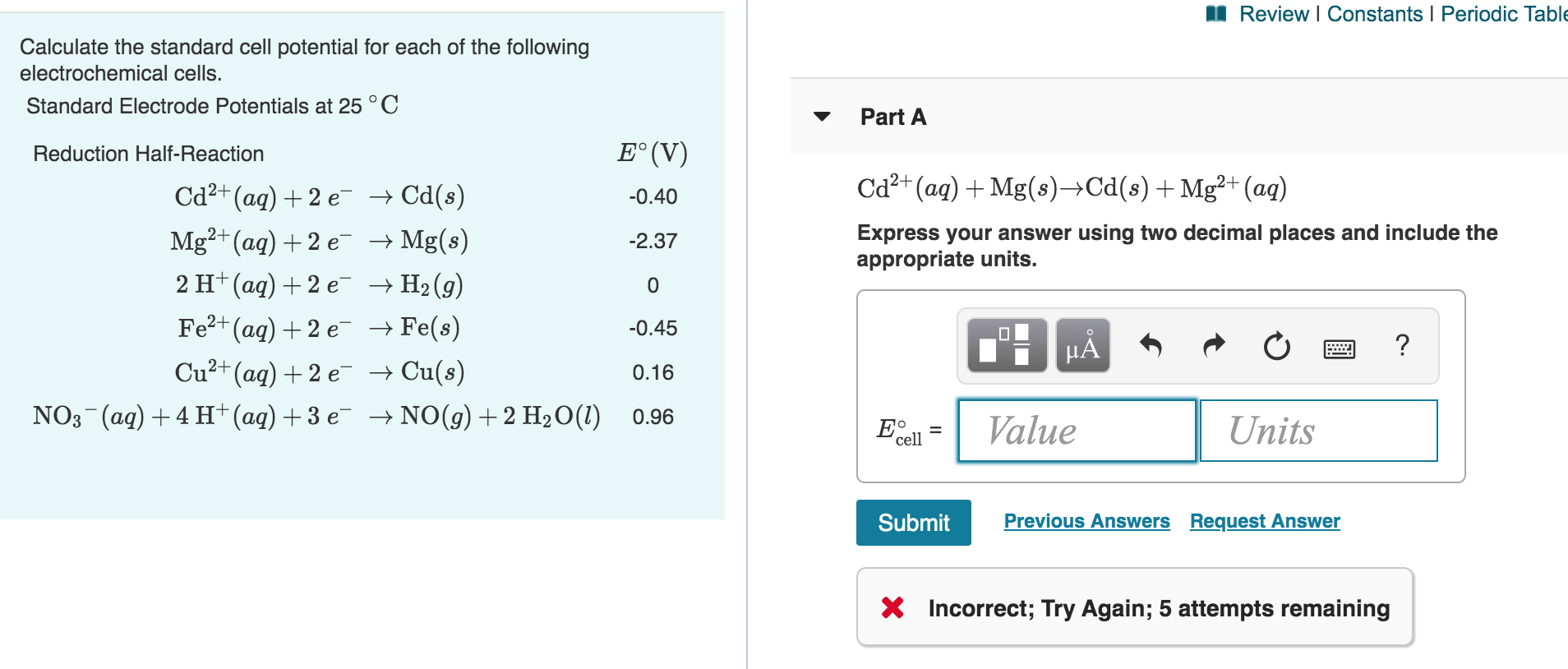 Solved Mi Review Constants Periodic Table Calculate The Chegg