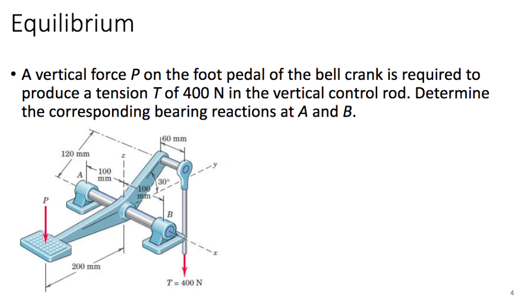 Answered Equilibrium A Vertical Force P On The Foot Pe