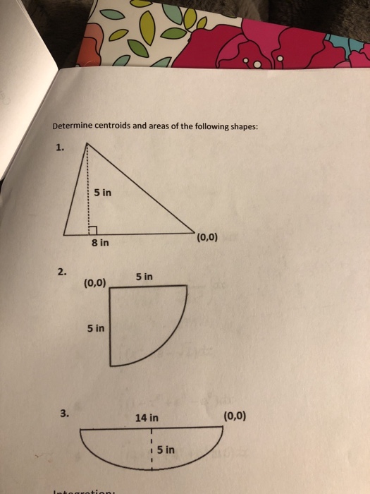 Solved Determine Centroids And Areas Of The Following Chegg