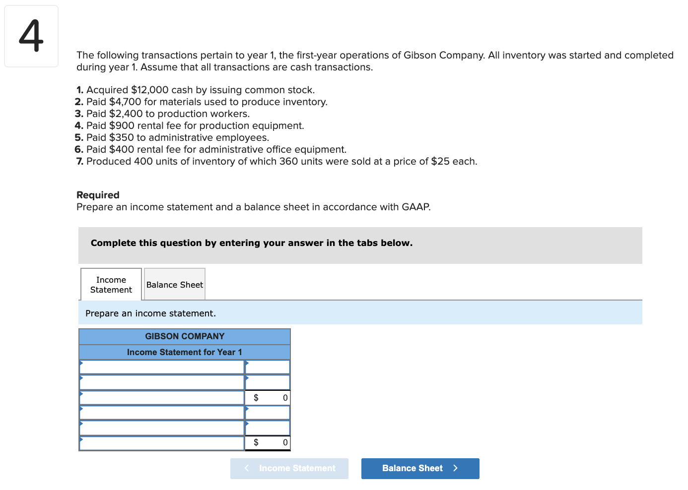 Solved 4 The Following Transactions Pertain To Year 1 The Chegg