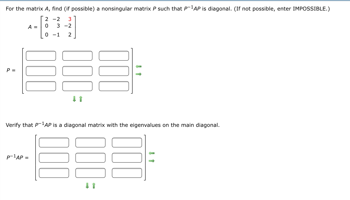 Solved For The Matrix A Find If Possible A Nonsingular Chegg