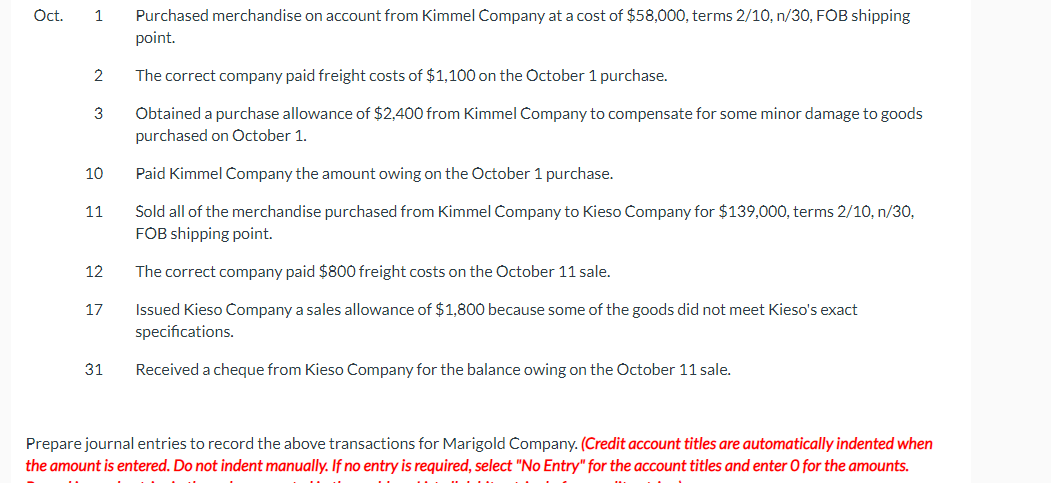 Solved Presented Below Are Selected Transactions For Chegg