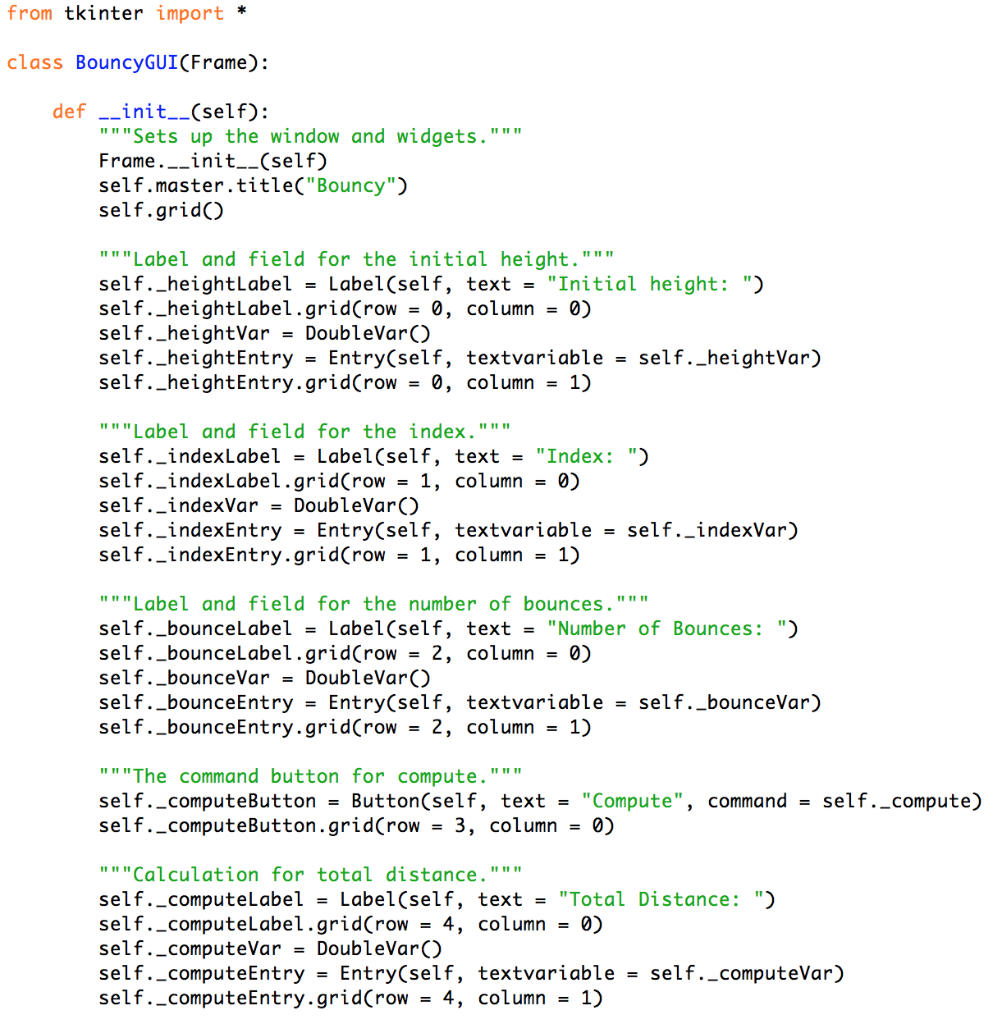 Solved Python Write Gui Based Program Implements Bouncy